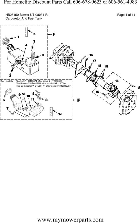 diagram andor partslist homelite blower parts manual  hb ut