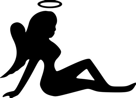 buy mudflap angel vinyl sticker trucker lady country woman silhouette