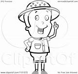 Safari Finger Holding Boy Expressing Clipart Cartoon Idea Cory Thoman Outlined Coloring Vector 2021 sketch template