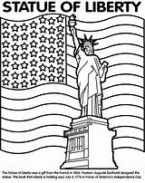 Liberty Statue Coloring Pages Landmarks Colouring Kids National Crayola Color Symbols Famous Sheets America Book July Landmark Honor Forward Colored sketch template