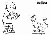 Coloring Pages Caillou Gilbert Dog Printable Adults Kids sketch template