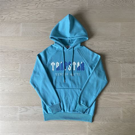 trapstar chenille decoded hooded tracksuit light blue yk supplier