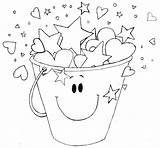 Bucket Filler Coloring Pages Fill Filling Fillers Clipart Color Activities Printable Buckets Foster Care School Cliparts Board Filled Polar Express sketch template