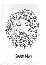 Green Man Coloring Edupics Pages Large sketch template