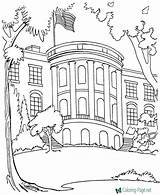 House Coloring Pages Houses Kids Obama Printable Colouring Color Facts Barack Washington Dc American Patriotic Flag Print Adults President Presidents sketch template