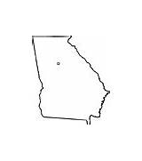 Georgia Outline Map State Coloring Pages Usa States Template sketch template