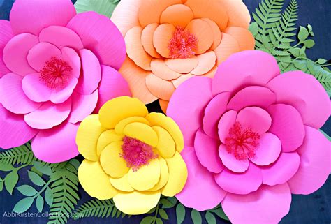easy paper flowers   flower templates  beginners