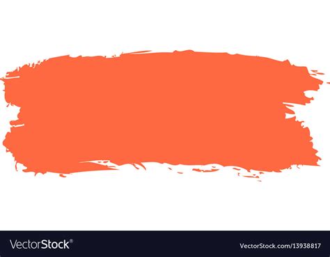 red paint brush stroke royalty  vector image