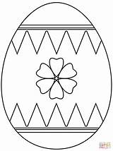 Easter Coloring Egg Flower Eggs Pages Decorating Color Printable Simple Coloringpagesonly sketch template