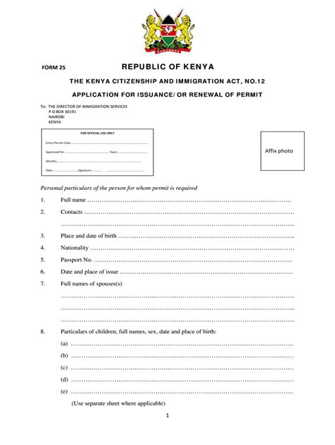kenya form  fill  sign printable template   legal forms