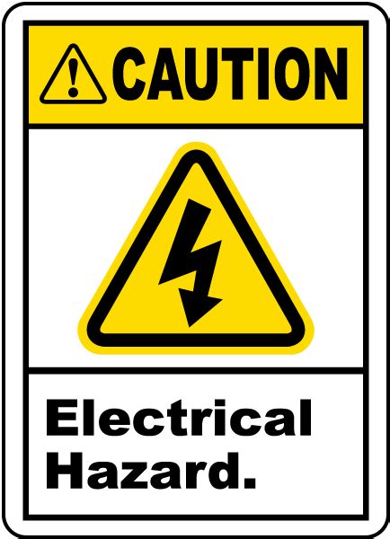 caution electrical hazard label save  instantly