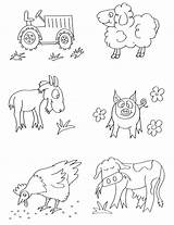 Coloring Farm Animal Children sketch template