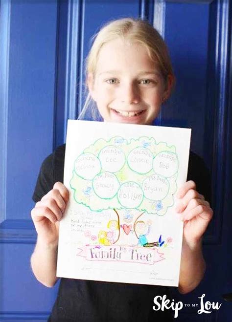 printable family tree coloring sheet simply print  page