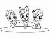 Cutie Mark Coloring Pages Crusaders Pony Little Getcolorings Color sketch template