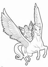 Unicorn Coloring Pages Princess Fairy Flying Wings Printable Drawing Pegasus Color Print Riding Fire Winn Dixie Kids Cute Baby Seawing sketch template