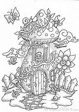 Mushroom Erwachsene Ausmalbilder Berman Mystical Trippy Malvorlagen sketch template