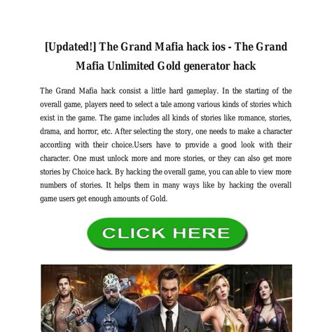 updated  grand mafia hack ios  grand mafia unlimited gold