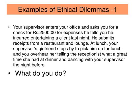 ethical dilemmas  workplace powerpoint