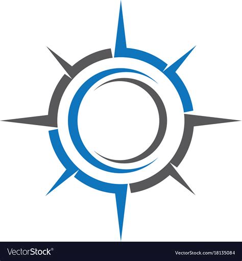 compass logo template royalty  vector image