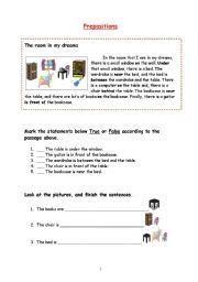 english teaching worksheets prepositions