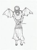 Manananggal sketch template