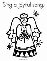 Christmas Coloring Angel Pages Merry Song Joyful Sing Mom Angels Noodle Printable Print Fairy Twisty God Highest Glory Clipart Colouring sketch template