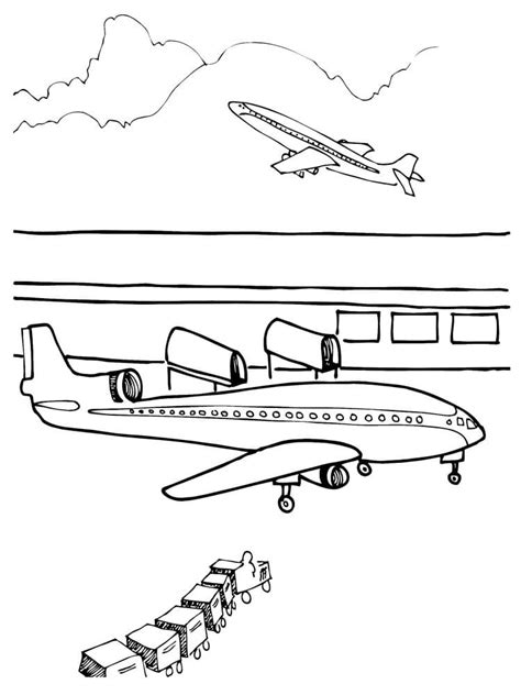 airport printable coloring page  printable coloring pages  kids