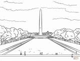 Washington Supercoloring Monuments Arlington Sheets Worksheets Pomnik Waszyngtona Monumentos Cemetery sketch template