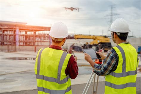 drone operated  construction worker volare aerial videography