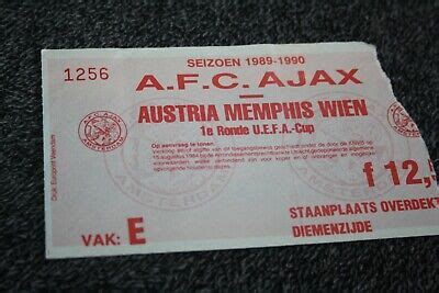 ticket afc ajax amsterdam  austria memphis coupe uefa   ebay