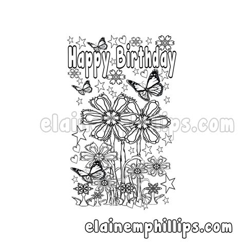 happy birthday printable card color   birthday card etsy