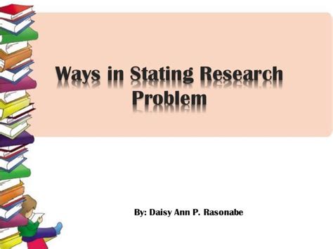 ways  stating research problemreport