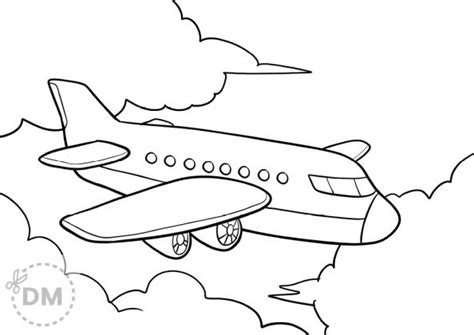 airplane coloring page  coloring pages  kids diy magazinecom