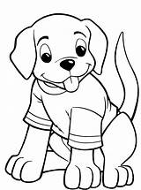 Puppy Coloring Cartoon Pages Cute Getdrawings sketch template