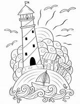 Lighthouse Coloring Pages Printable Museprintables Colouring Color Print Books Adult Tableau Choisir Un Drawing sketch template