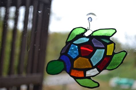 stained glass sea turtle colorful etsy