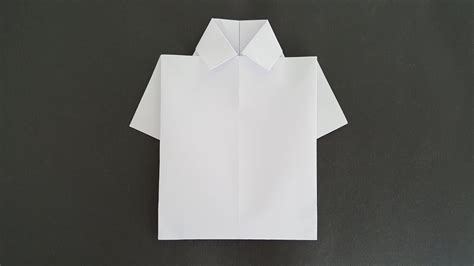 paper shirt making origami     paper shirt diy youtube