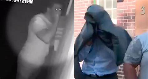 alleged ‘peeping tom caught on cctv outside girl s bedroom window