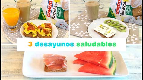 3 desayunos saludables receta paso a paso youtube