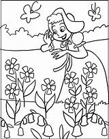 Spring Season Coloring Pages Seasons Flowers Drawing Kids Printable March Kindergarten Sheets Color Girl Summer Flower Greetings Four Getdrawings Getcolorings sketch template