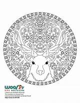 Christmas Coloring Mandala Reindeer Pages Print Mandelas Adult Search Again Bar Case Looking Don Use Find Top sketch template