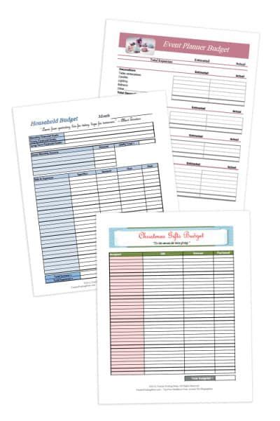 printable budget worksheets freebie finding mom printable