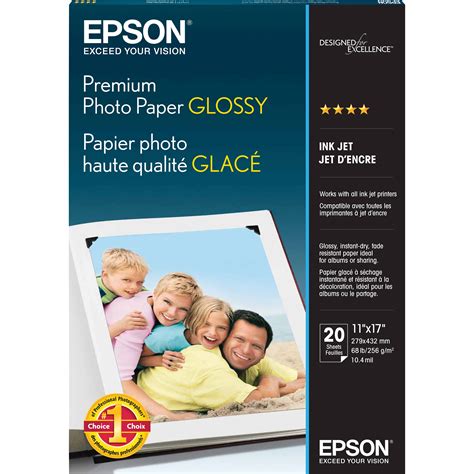 epson premium photo paper glossy     sheets