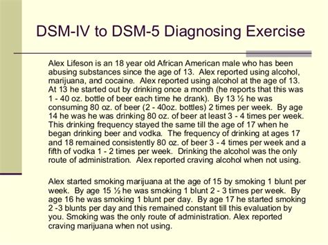 How To Write A Dsm 5 Diagnosis Examples