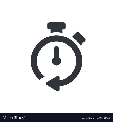 timer icon symbol pictograph isolated icon vector image