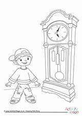 Clock Grandfather Colouring Time Pages Coloring Telling Drawing Printable  Become Member Getdrawings Log sketch template