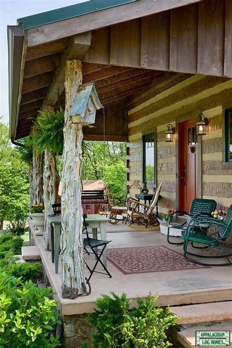 primitivehomes log cabin rustic rustic porch cabins  cottages