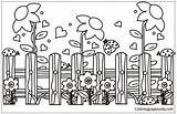 Garden Pages Scene Coloring Color Printable Coloringpagesonly sketch template