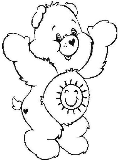printable care bear coloring pages  kids bear coloring pages