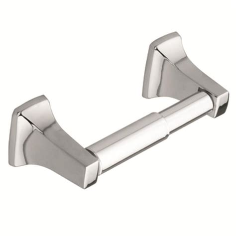 moen contemporary chrome wall mount spring loaded toilet paper holder